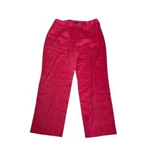 Jones New York Pink Linen Blend Womens Trousers Slacks Office Career Plus 40x31